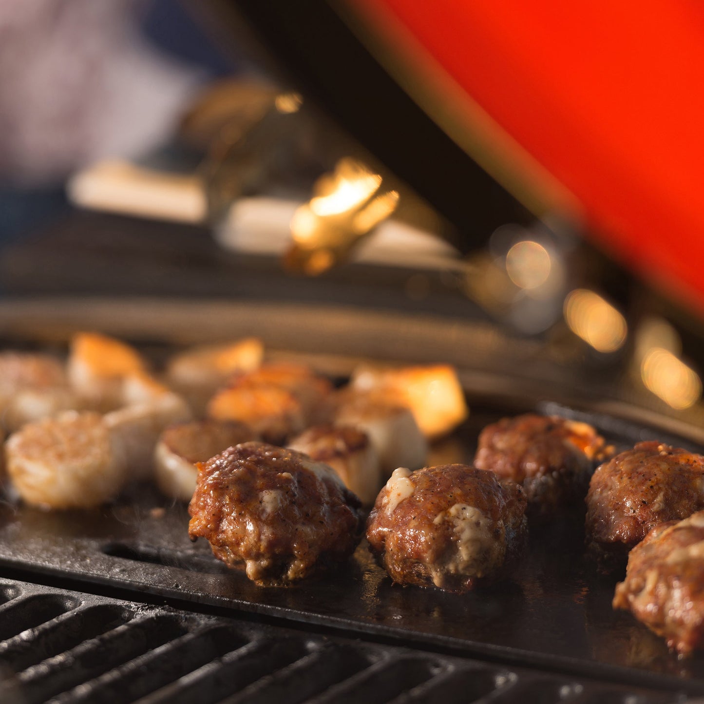 Kamado Joe Half Moon Cast Iron Reversible Griddle For Classic Joes